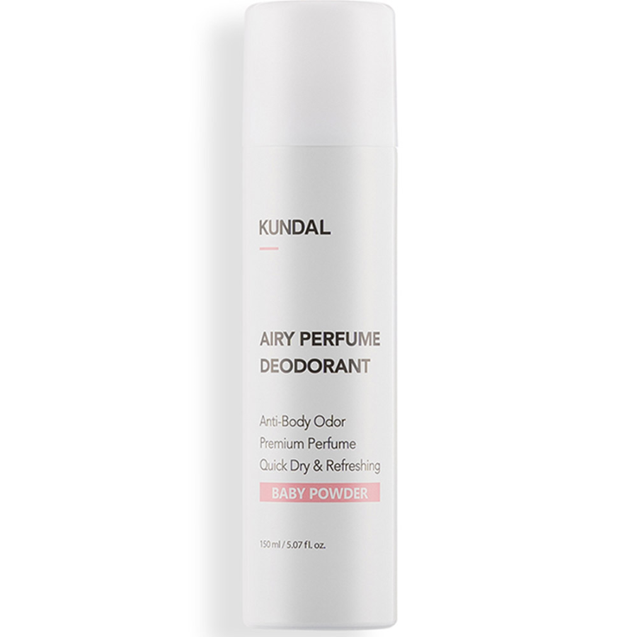 Kundal Airy Perfume Deodorant Spray Baby Powder Scent, 150 мл