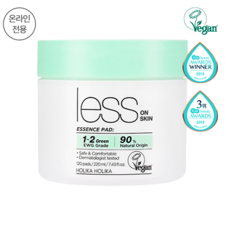 Holika Holika Less On Skin Essence Pad – успокаивающие подушечки с эссенцией, 220 мл, 120 шт.  120 патчей