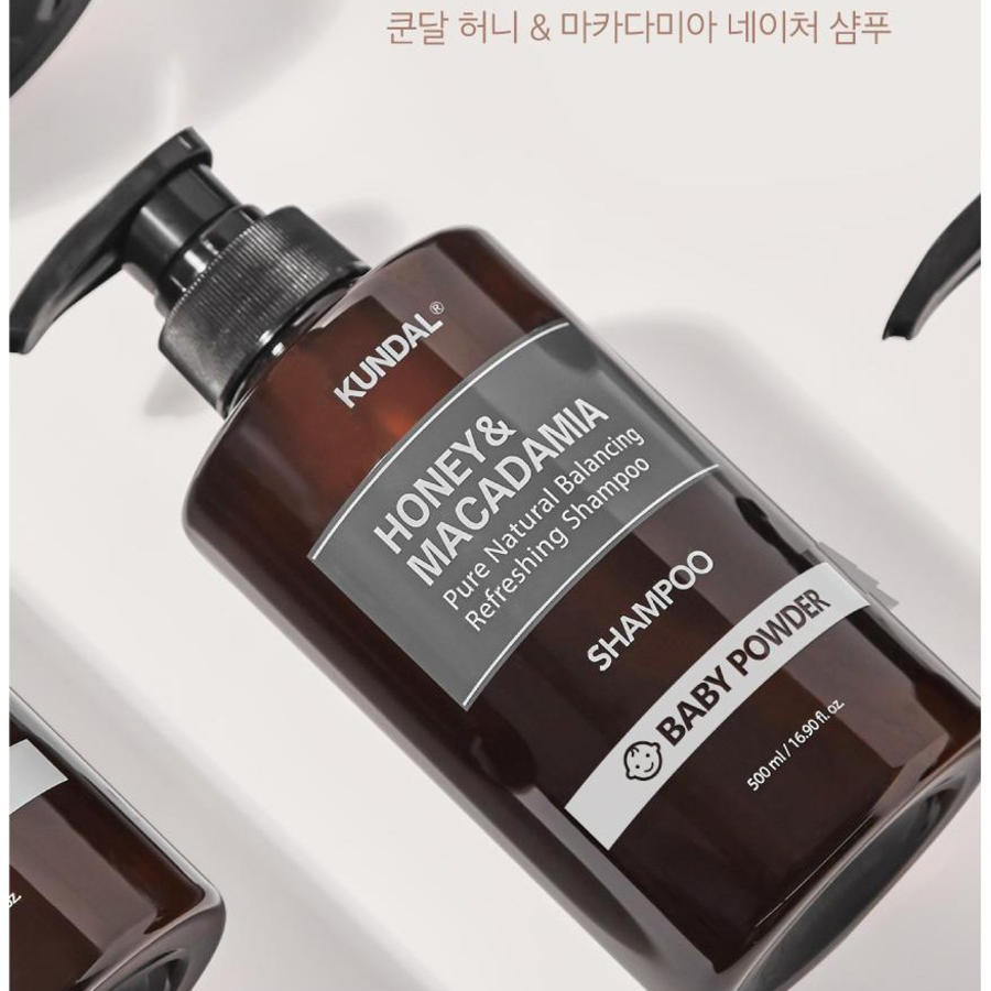 Kundal Honey & Macadamia Nature Shampoo Refill Pack Baby Powder Scent, 400 мл