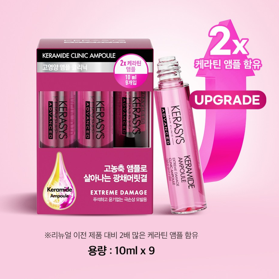 Набор ампул для волос Kerasys Keramide Extreme Damage Clinic Ampoule 9p Set, 10 мл, 1 набор