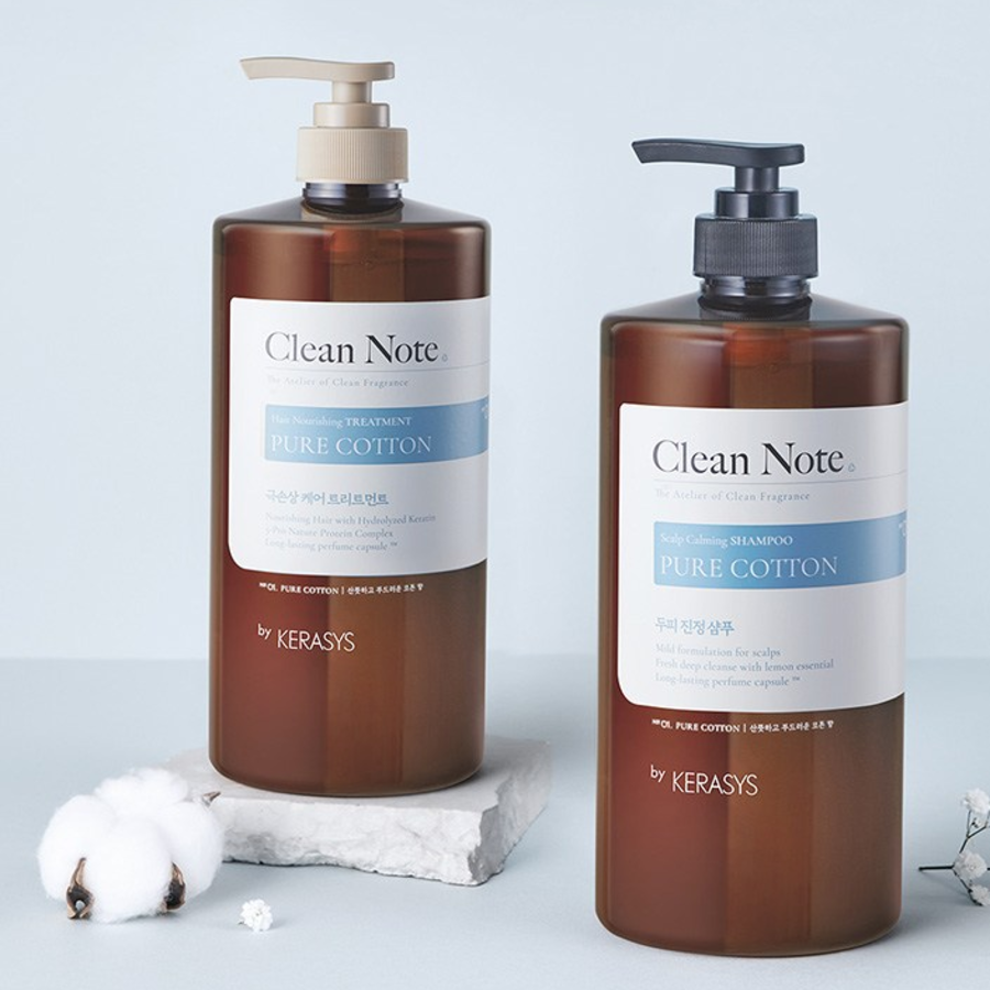 Шампунь Kerasys Clean Note Shampoo Pure Cotton Scent, 1 л