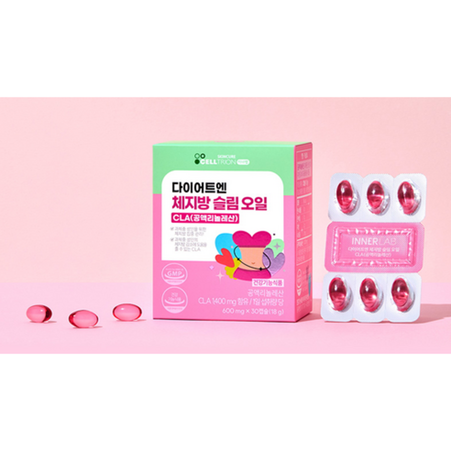 Диетические для похудения Inner Lab, Body Fat Slim Oil CLA, 30 таблеток