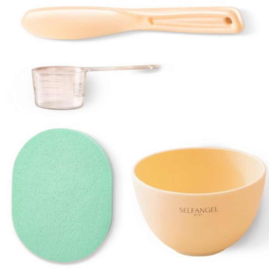 Self Angel Modeling Pack Tool Set – набор инструментов для моделирующих масок: миска, шпатель, мерный стаканчик и спонж (случайный цвет)