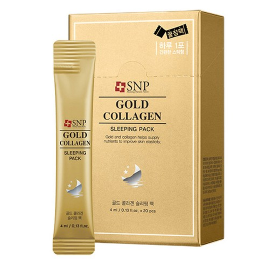 SNP Gold Collagen Sleeping Pack Stick - ночная маска для лица, 80 мл