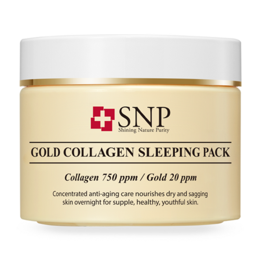 SNP Gold Collagen Sleeping Pack питательная ночная маска для лица, 100 г