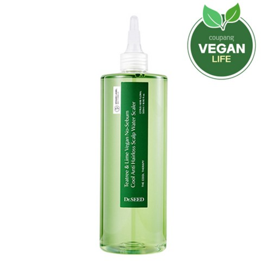 Dr.SEED Tea Tree & Lime Vegan Oily Care Cool Hair Loss Scalp Water Scaler Citrus Herb Floral Scent – водный скейлер для кожи головы с охлаждающим эффектом против выпадения волос, 500 мл, 1 шт.