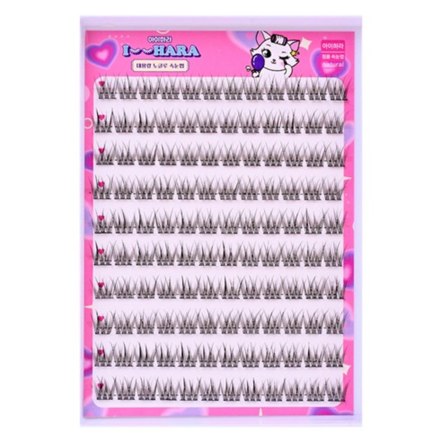 Ihara Large Capacity No-Glue Three-Fix Eyelashes – накладные ресницы без клея, черные