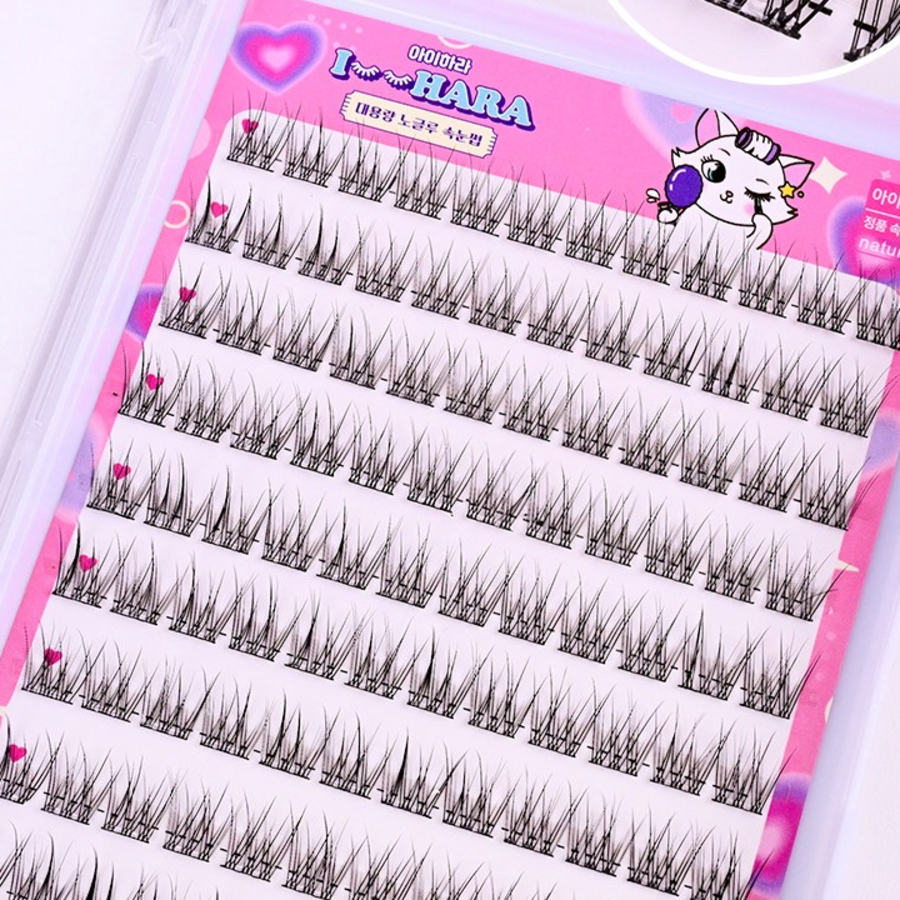 Ihara Large Capacity No-Glue Three-Fix Eyelashes – накладные ресницы без клея, черные