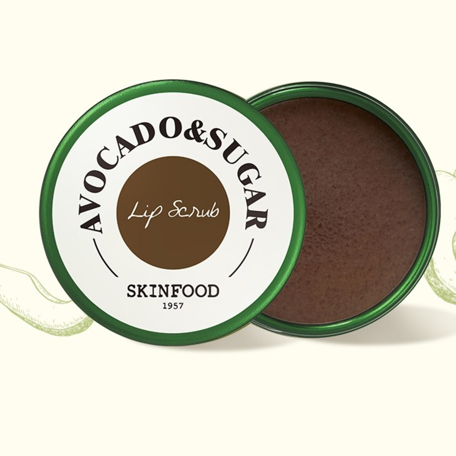 Skinfood Avocado & Sugar Lip Scrub – скраб для губ с авокадо и сахаром, 14 г