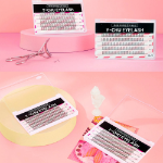 Why Chu Premium Cluster False Eyelashes – премиум накладные ресницы пучками, 10 мм, модель B-2-4, чёрные, 200 штук