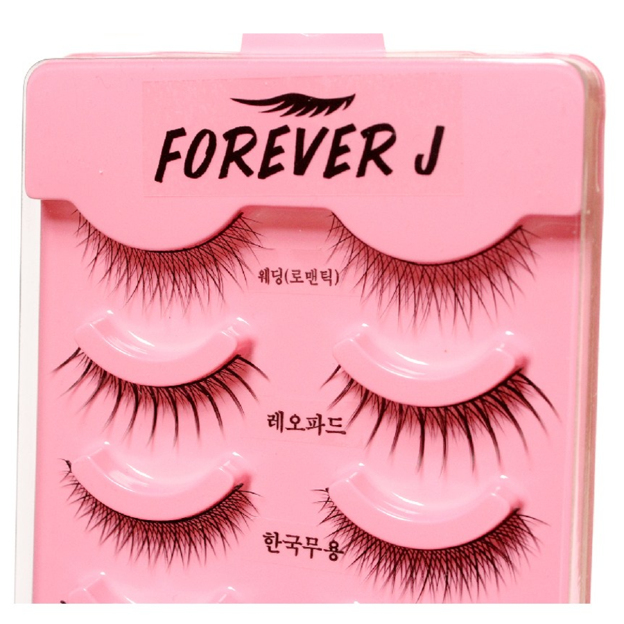Forever J Makeup Practical National Certification Pattern False Eyelashes – набор накладных ресниц для макияжа, 10 видов