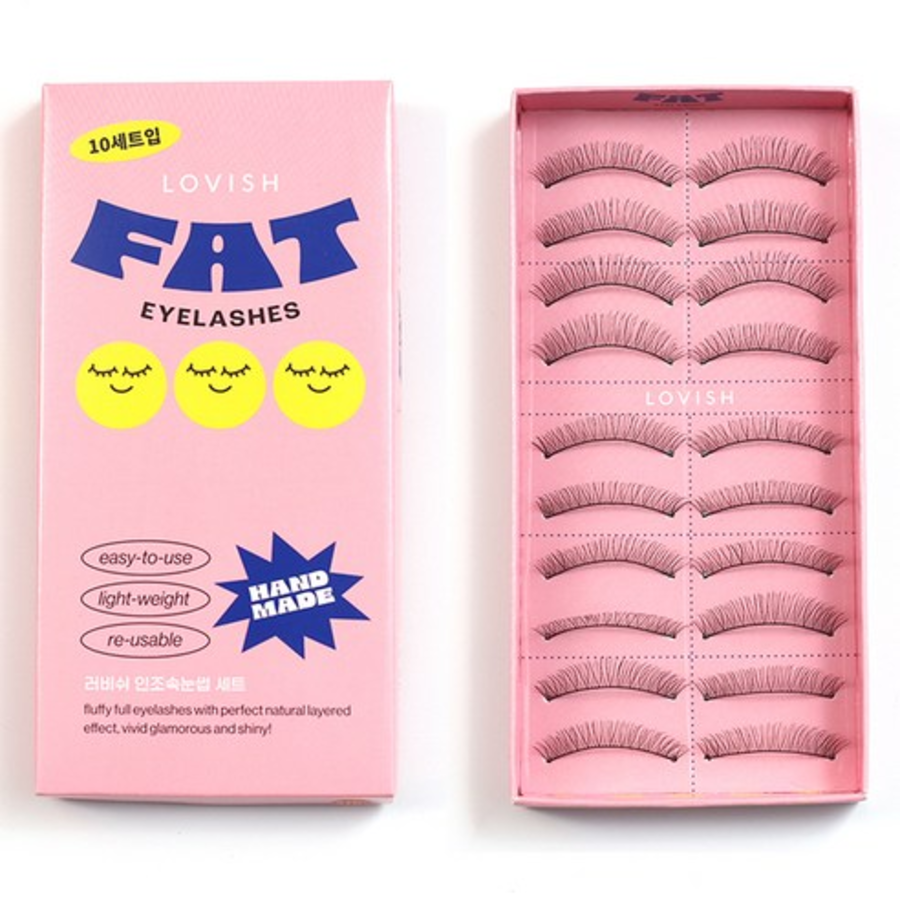 Luvish FAT False Eyelashes Black Line – накладные ресницы, модель №217, чёрная линия, 20 пар