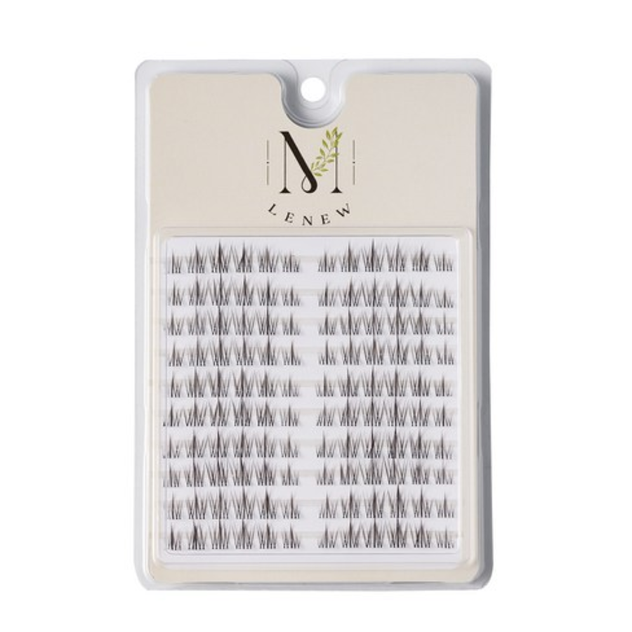 RenueM Natural Transparent Line Cluster False Eyelashes – накладные ресницы пучками с прозрачной линией, 120 штук