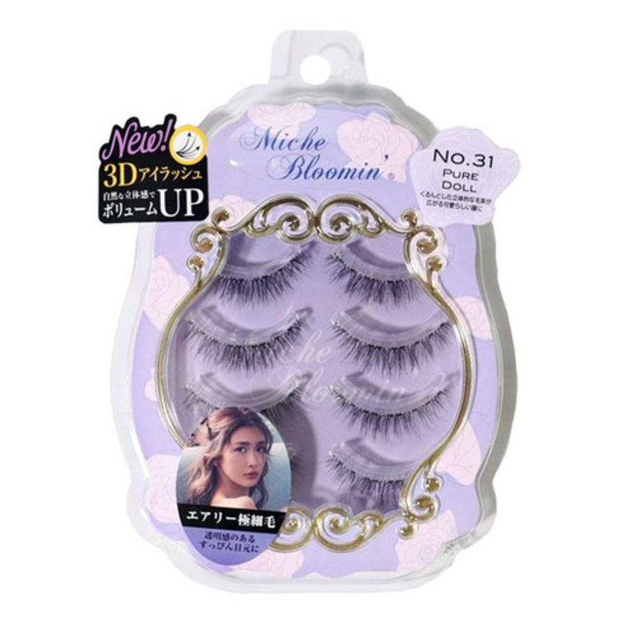 Mishu Blooming Eyelashes Pure Lineup – накладные ресницы, модель №31 Pure Dolly, 4 пары
