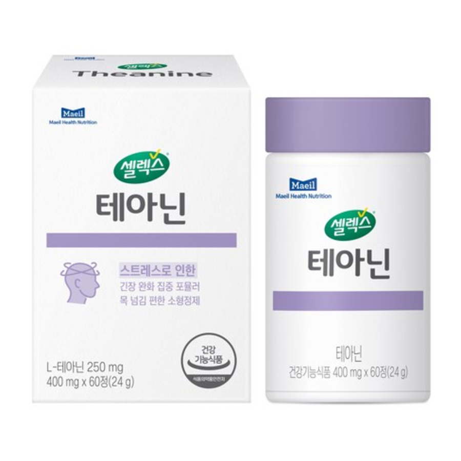 Selex Theanine – добавка с теанином для релаксации, 24 г, 60 таблеток