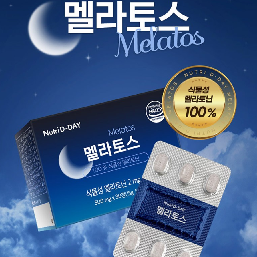 Nutri D-Day Melatos – растительная добавка с мелатонином, 30 таблеток