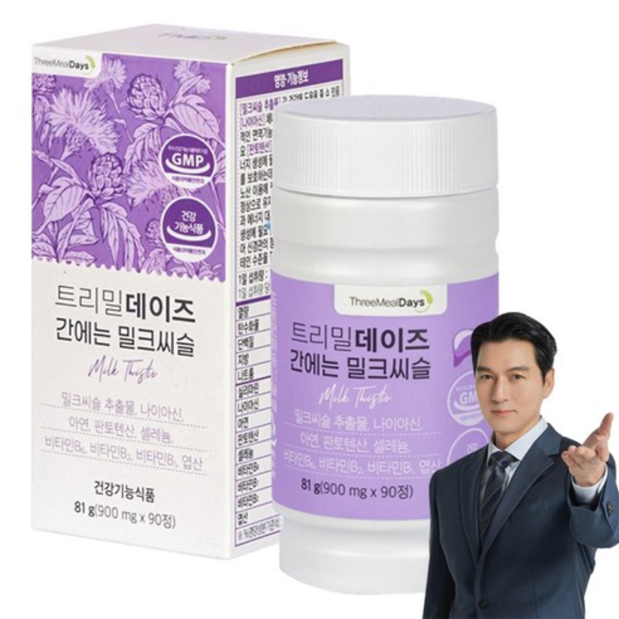 Three MealDays Liver Milk Thistle – добавка для здоровья печени, 81 г, 90 таблеток