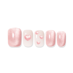 Dashing Diva Magic Press Heart Jelly Nail Tip, Pink – накладки для ногтей