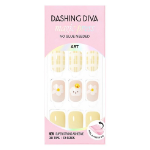 Dashing Diva Magic Press Flower Maltese Nail Tip, Yellow – накладки для ногтей