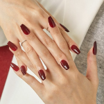 Dashing Diva Magic Press Nail Tip Coffin, Deep Burgundy – накладки для ногтей
