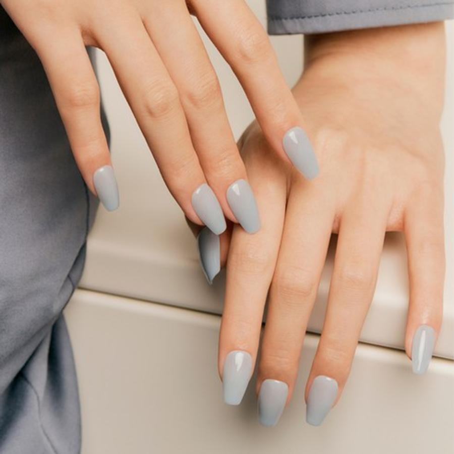 Dashing Diva Magic Press Nail Tip Set, Blue Gray – набор накладок для ногтей
