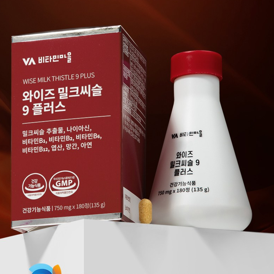 Vitamin Village Wise Milk Thistle 9 Plus – добавка для здоровья печени, 135 г, 180 таблеток