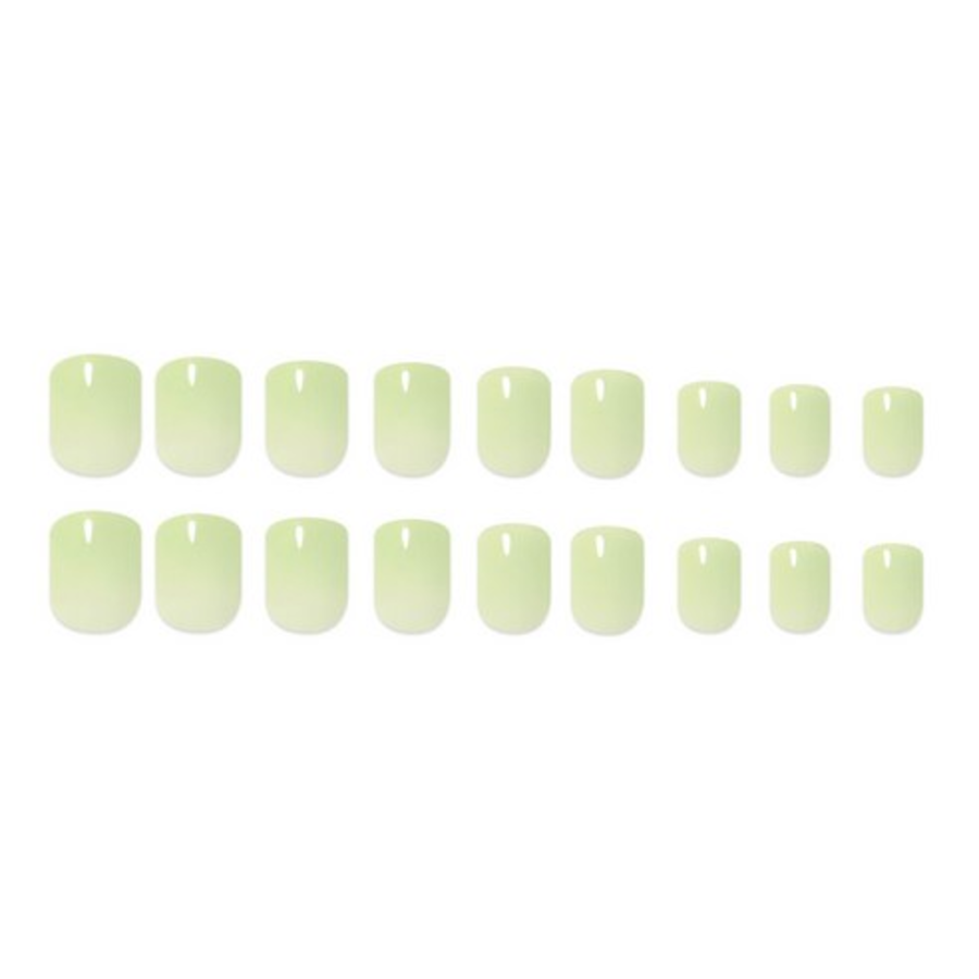Dashing Diva Magic Press Joy Green Regular Round Nail Tip, Joy Green – накладки для ногтей