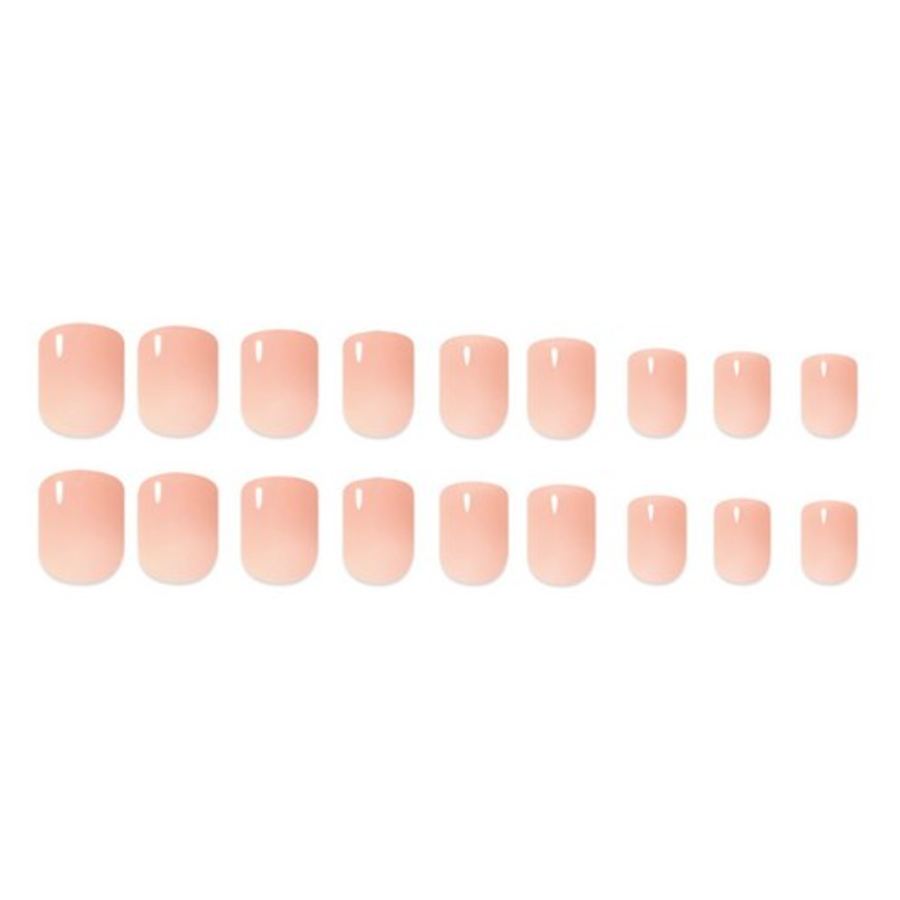 Dashing Diva Magic Press Nudis Short Square Nail Tip, Nude Beige – накладки для ногтей