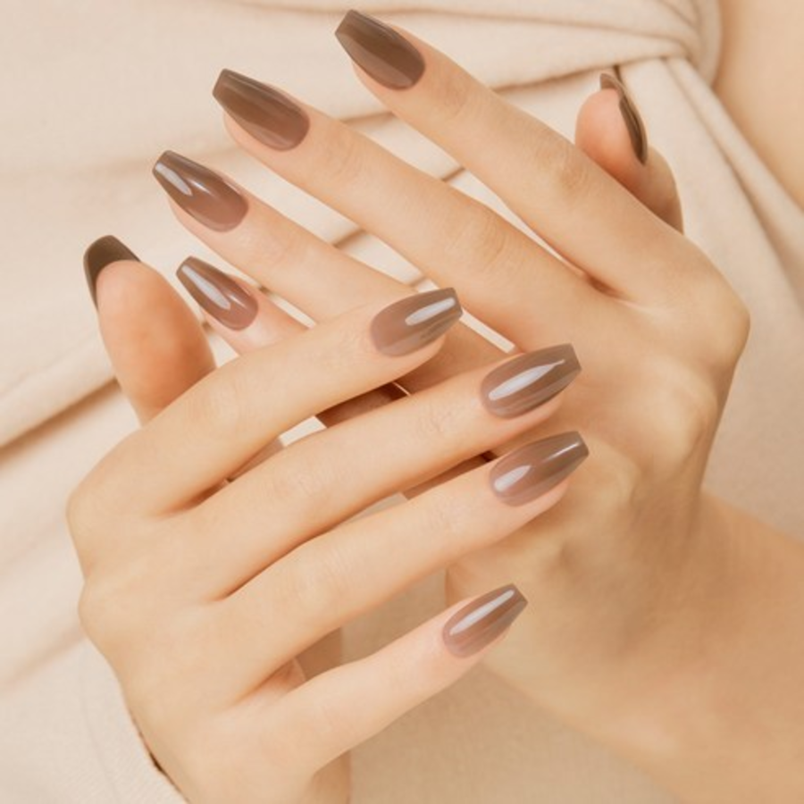 Dashing Diva Magic Press Color Nail Tips Set, Cinnamon Brown – набор наклеек для ногтей