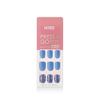 Kiss New York Press & Go Slim Fit Nail Tips, Hologram Blue – наклейки для ногтей