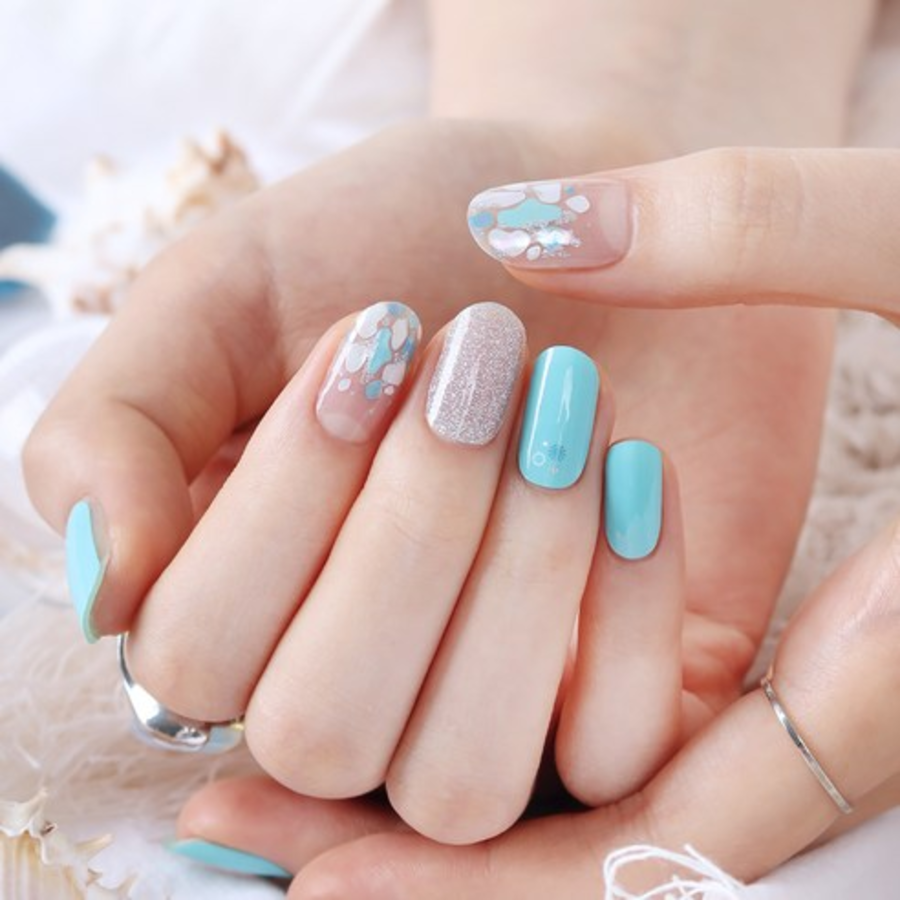 Glossy Blossom гелевые наклейки для ногтей