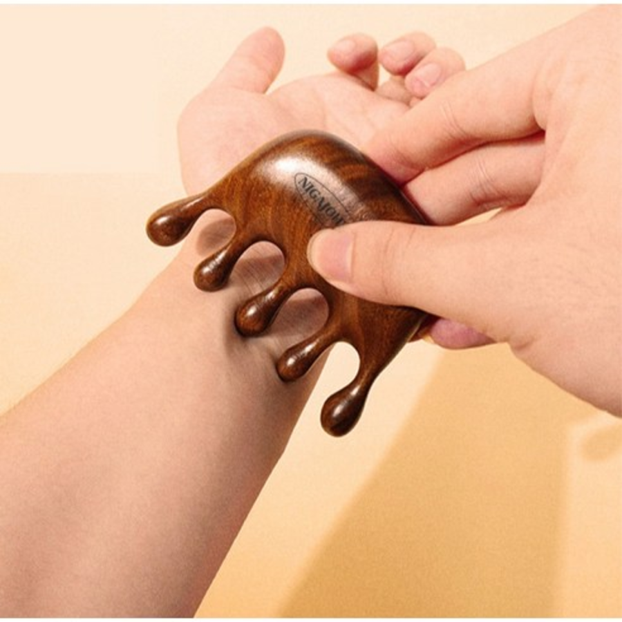 NIGAJOHWA Массажер для лица, тела и кожи головы из дерева