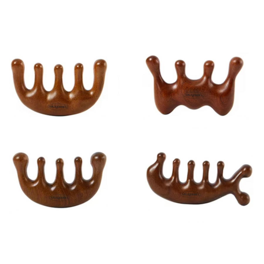 NIGAJOHWA Массажер для лица, тела и кожи головы из дерева