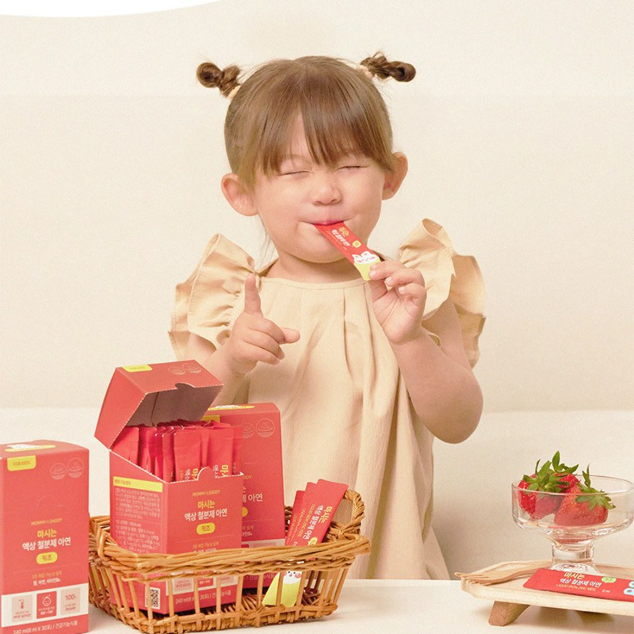 Mommy&Daddy Liquid Iron Plus Zinc Kids – жидкая добавка с железом и цинком для детей, 30 порций, 240 мл