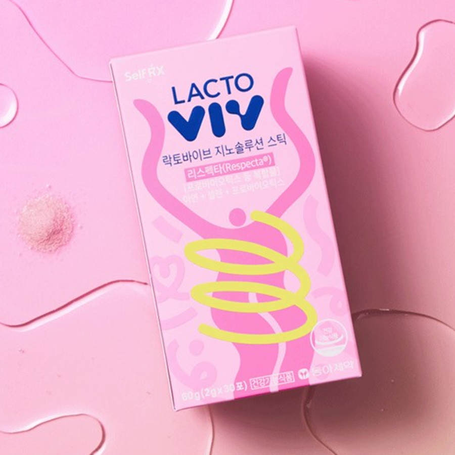 DongA Lactovive Gino Solution Stick EPS Vaginal Probiotics – пробиотики для женского здоровья в стиках, 30 таблеток, 60 г