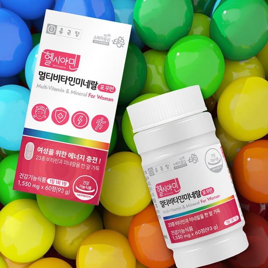 Chong Kun Dang Helseamin Multivitamin Mineral for Women – мультивитамины и минералы для женщин, 93 г, 60 таблеток