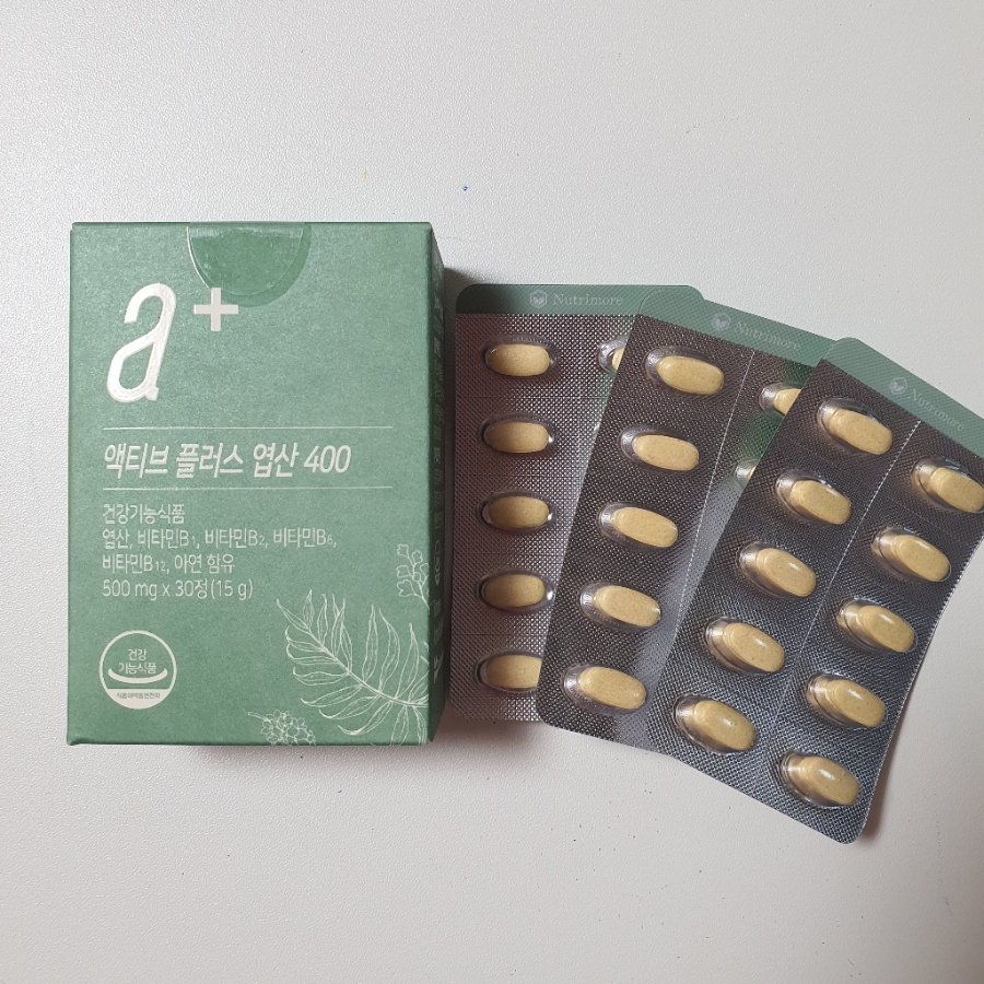 Nutrimore Active Plus Folic Acid 400 – добавка с фолиевой кислотой 400 мкг, 15 г, 30 таблеток