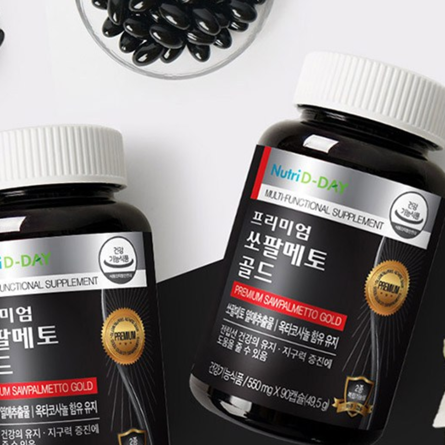 Nutri D-Day Premium Saw Palmetto Gold – поддержка здоровья простаты, 90 таблеток