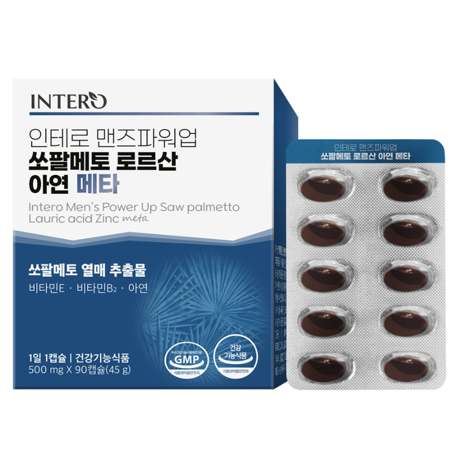 Intero Meta Men's Power-Up Saw Palmetto L-Ornithine Zinc – комплекс для мужской силы и здоровья простаты, 45 г