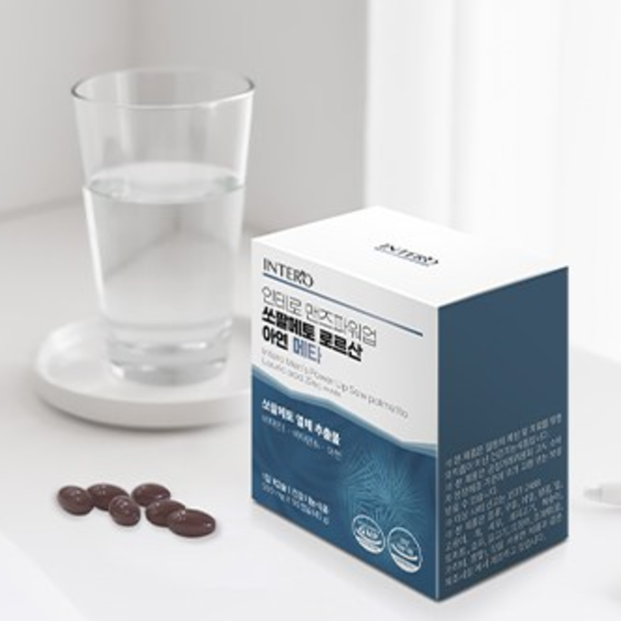 Intero Meta Men's Power-Up Saw Palmetto L-Ornithine Zinc – комплекс для мужской силы и здоровья простаты, 45 г