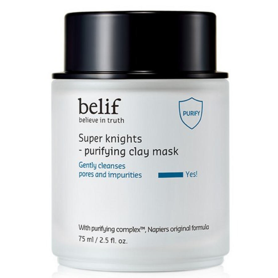 Belif Super Nights Clay Mask – очищающая ночная маска с глиной, 75 мл