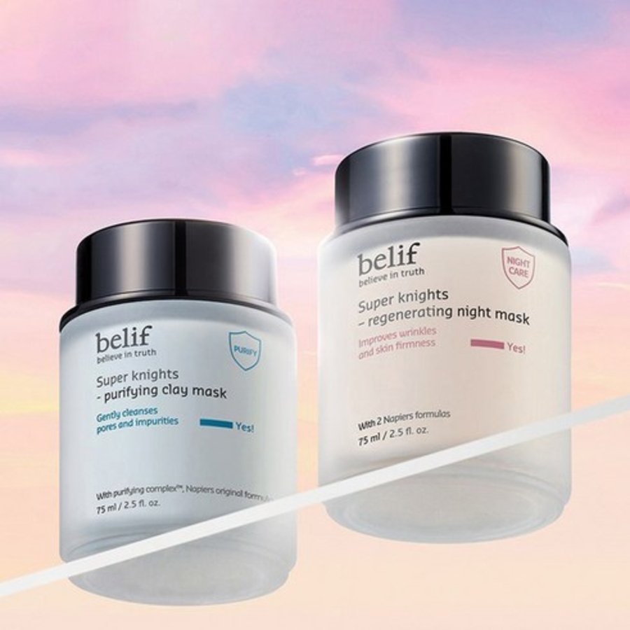 Belif Super Nights Clay Mask – очищающая ночная маска с глиной, 75 мл