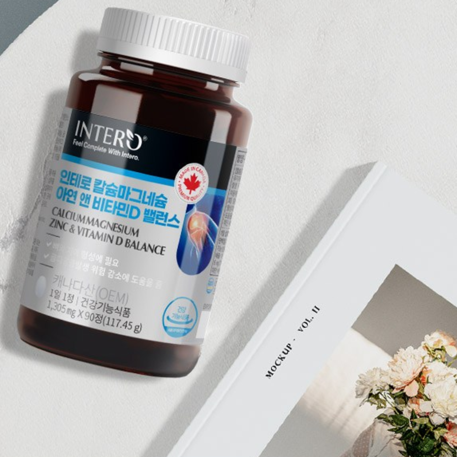 Intero Calcium Magnesium Zinc Vitamin D – комплекс для здоровья костей и иммунной системы, 90 таблеток, 117.45 г