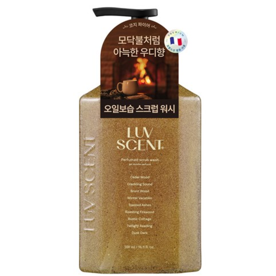 Luvscent – скраб для тела с ароматом кедра и уютного огня, 500 мл