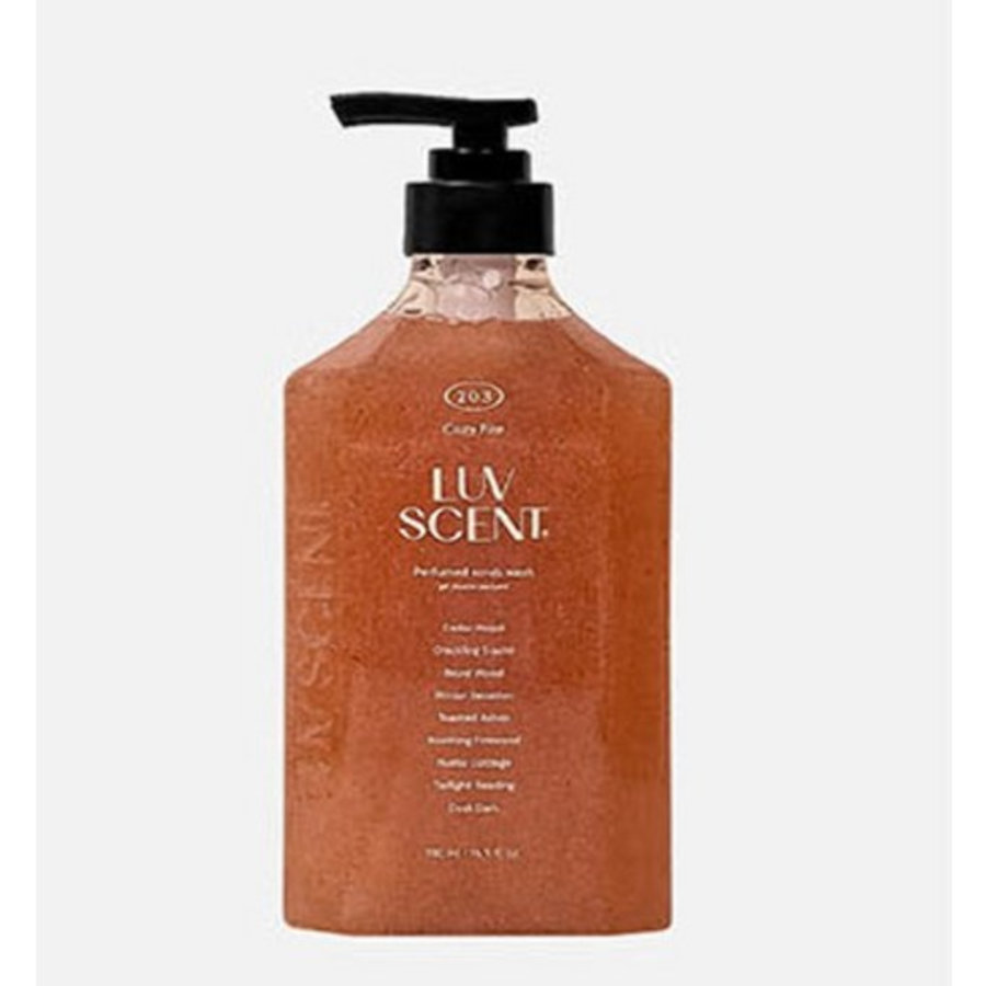 Luvscent – скраб для тела с ароматом кедра и уютного огня, 500 мл