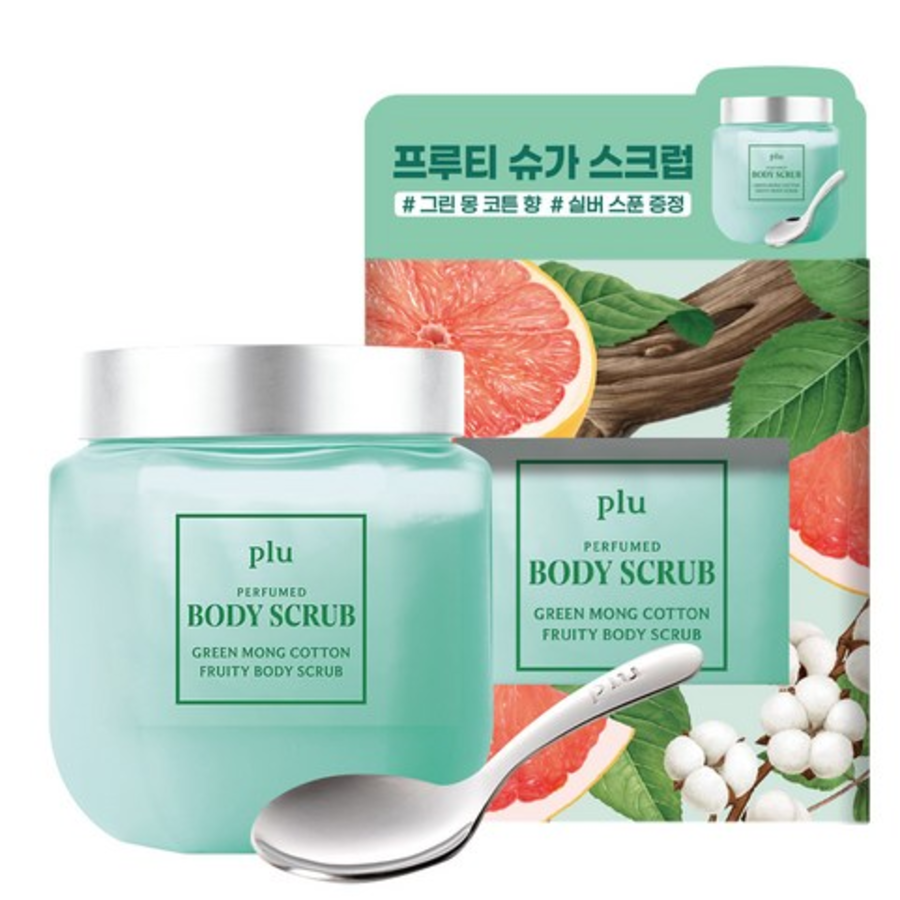 Plu Fruity Perfumed  – скраб для тела с ароматом зелёного мускуса и хлопка, 500 г