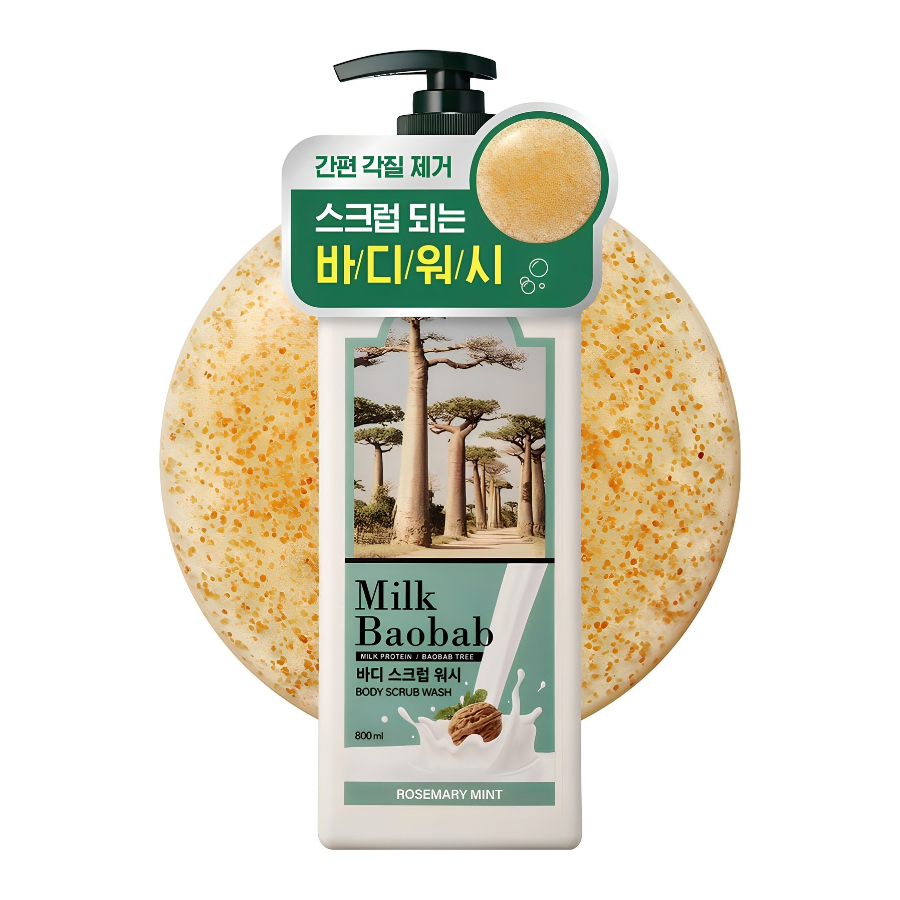 Milk Baobab – скраб для тела с ароматом розмарина и мяты, 800 мл