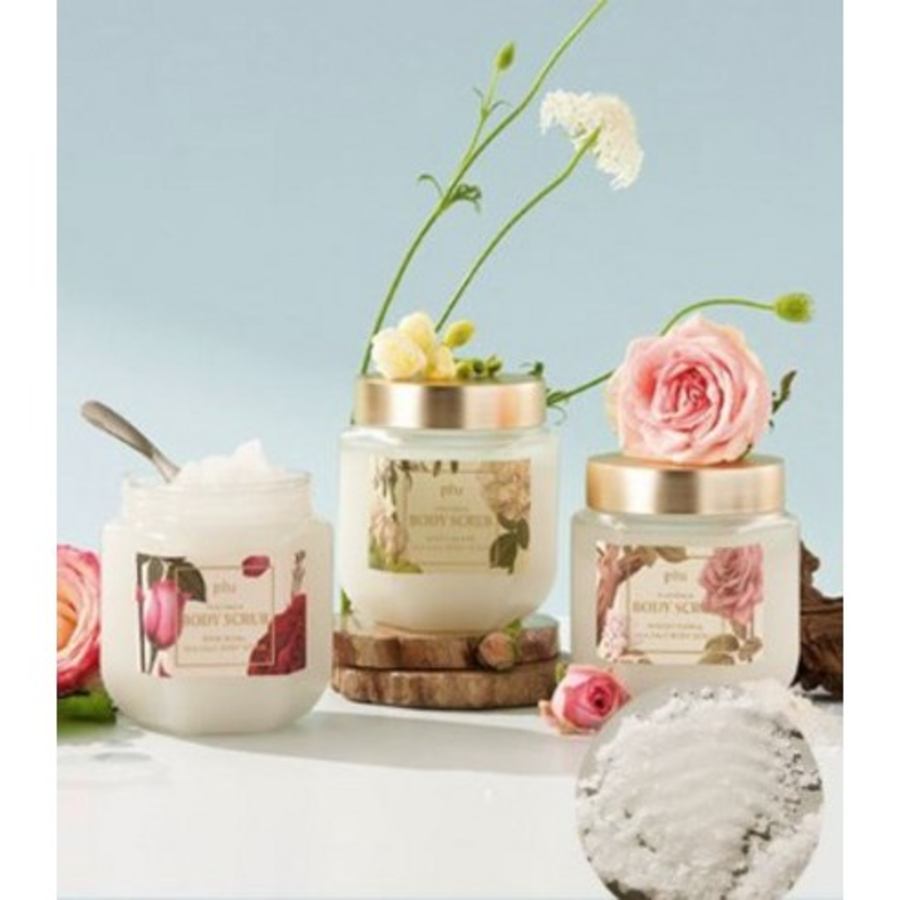 Plu – скраб для тела с морской солью и ароматом древесных цветов, 500 г