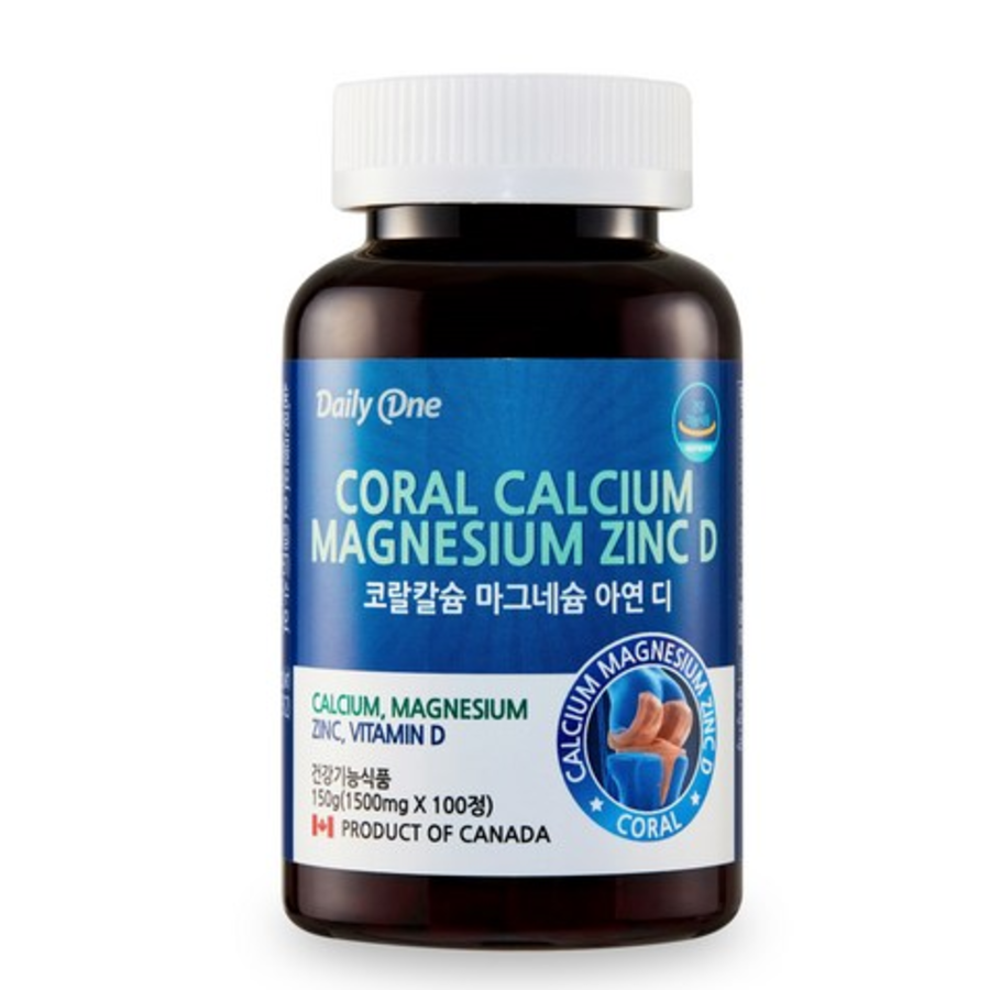 DailyOne Coral Calcium Magnesium Zinc D – комплекс для здоровья костей и минерализации организма, 150 г