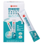 Seoul Milk Immune Tantan Calcium & Zinc & Vitamin D Jelly Stick – жевательный гелевый комплекс для иммунитета и здоровья костей, 14 стиков, 280 г